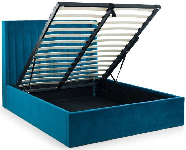 Langham Scalloped Headboard Storage Bed Frame - Julian Bowen