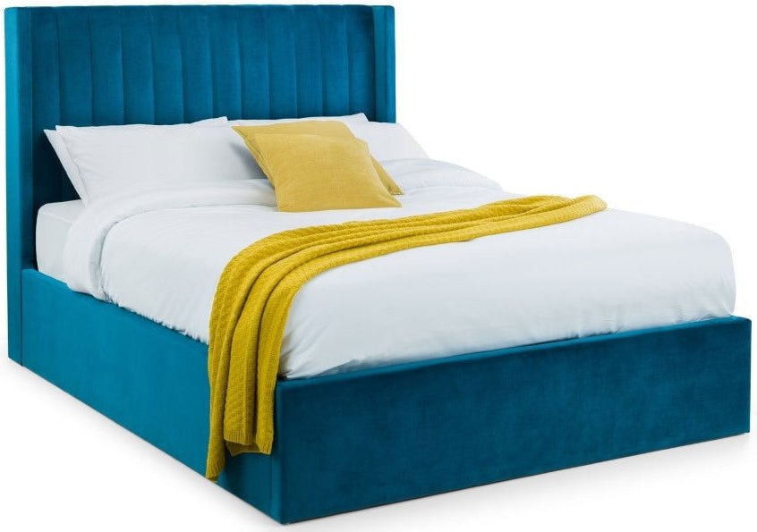 Langham Scalloped Headboard Storage Bed Frame - Julian Bowen