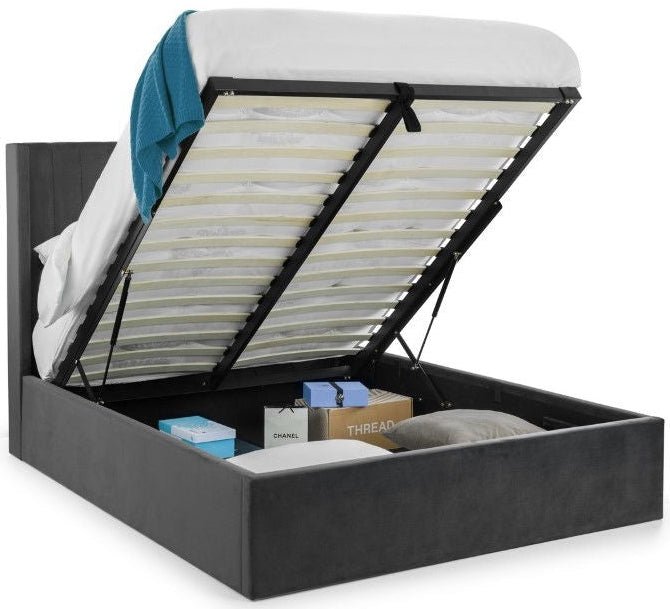 Langham Scalloped Headboard Storage Bed Frame - Julian Bowen