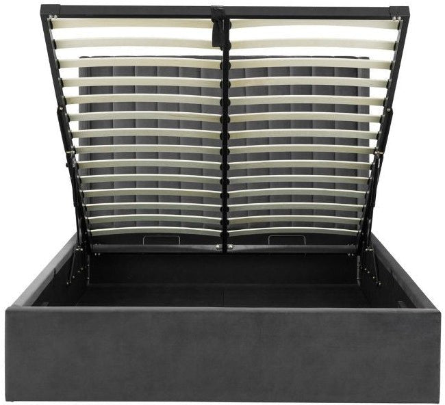 Langham Scalloped Headboard Storage Bed Frame - Julian Bowen