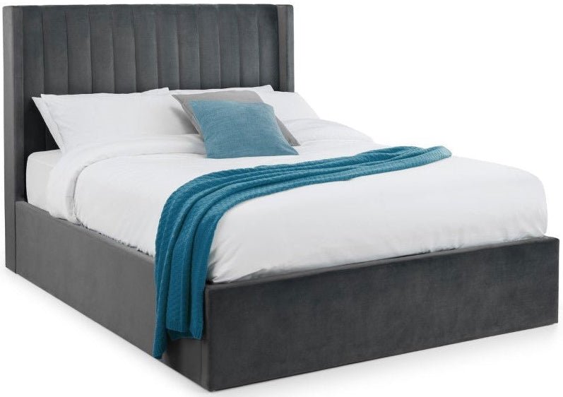 Langham Scalloped Headboard Storage Bed Frame - Julian Bowen