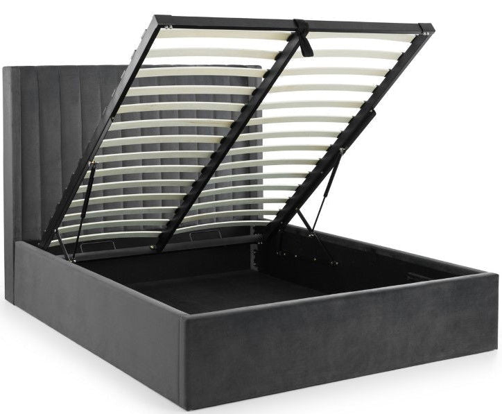 Langham Scalloped Headboard Storage Bed Frame - Julian Bowen