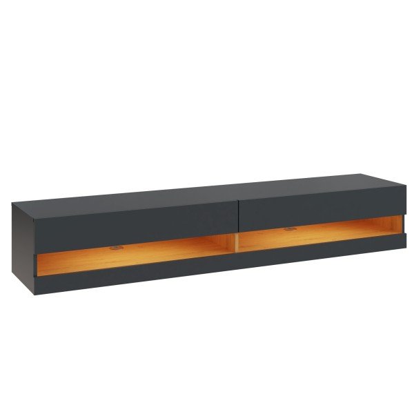 Leon 180cm Wall TV Unit with LED Lighting - GFW