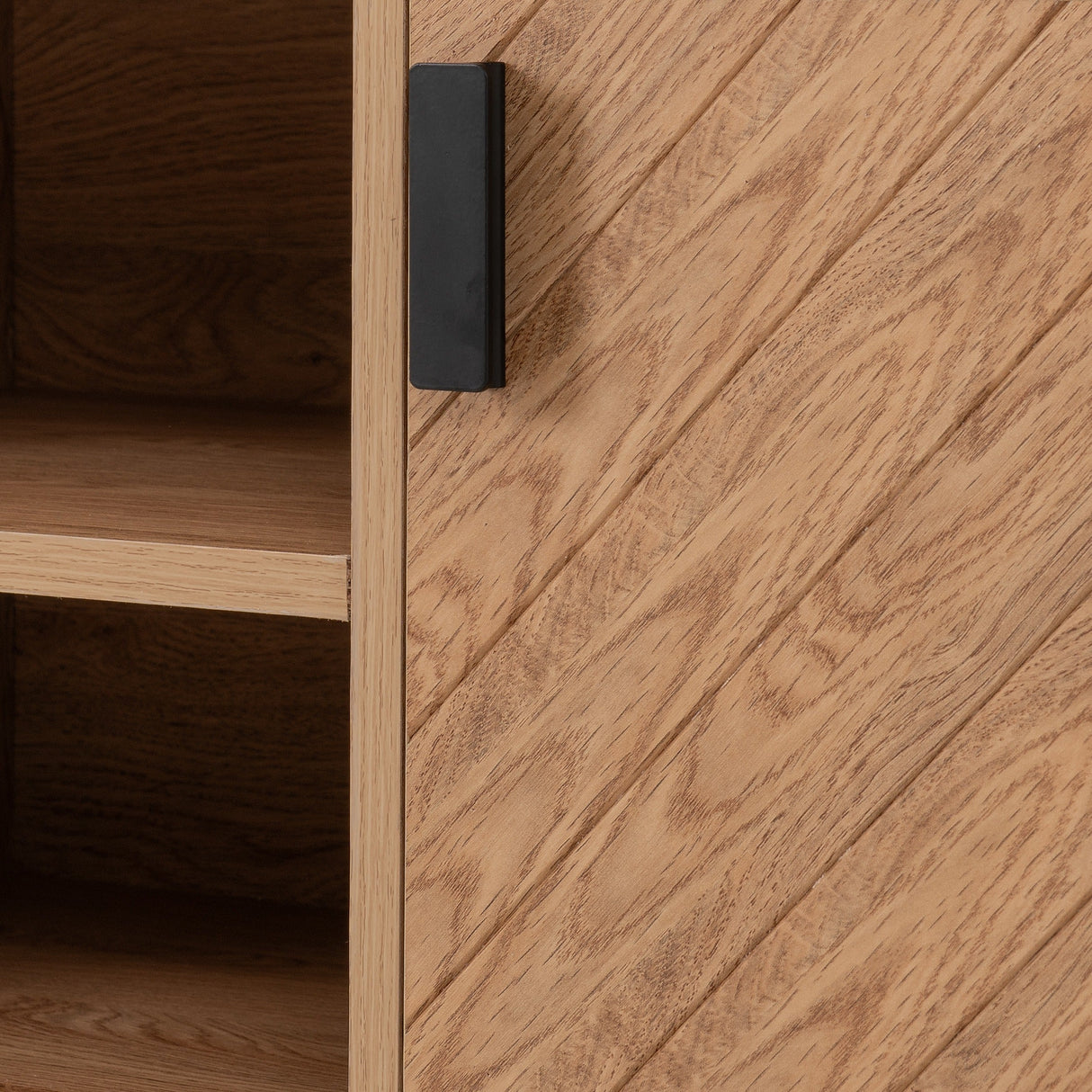 Leon Herringbone Retro 2 Door TV Unit - Seconique