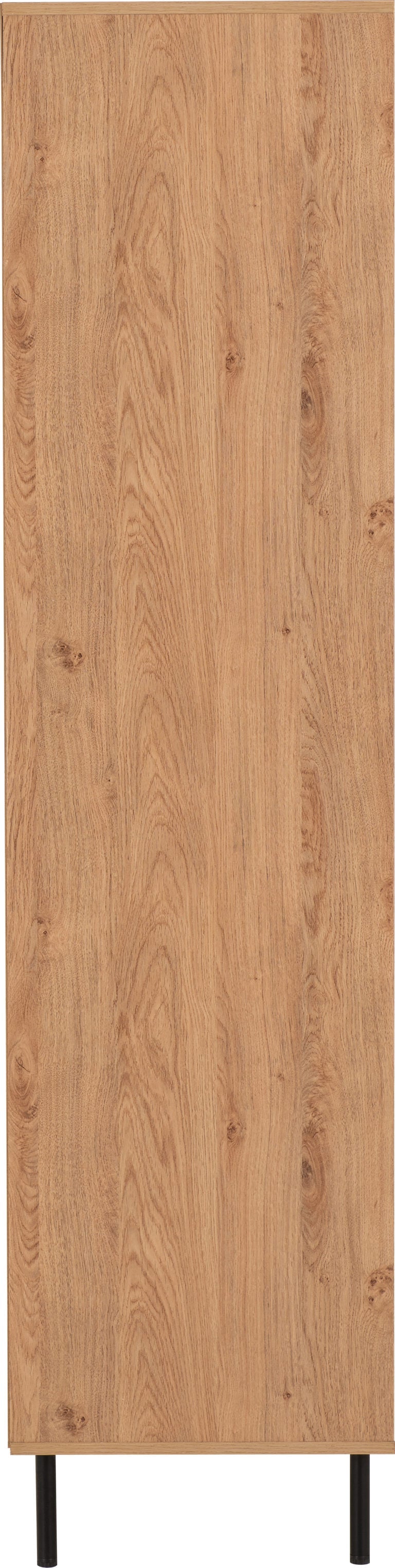 Leon Herringbone Retro 3 Door 2 Drawer Wardrobe - Seconique