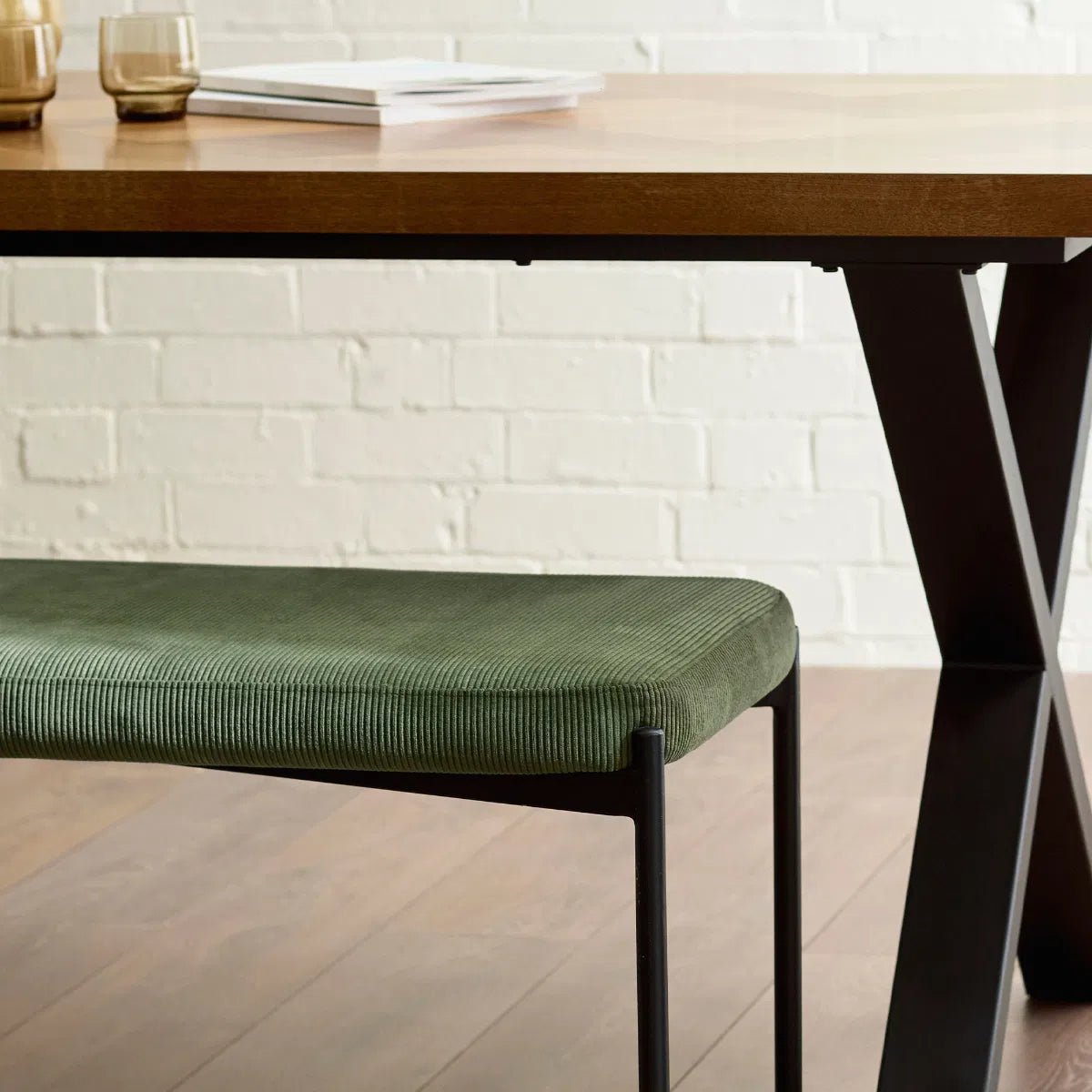 Leonie Velvet Dining Bench - Julian Bowen