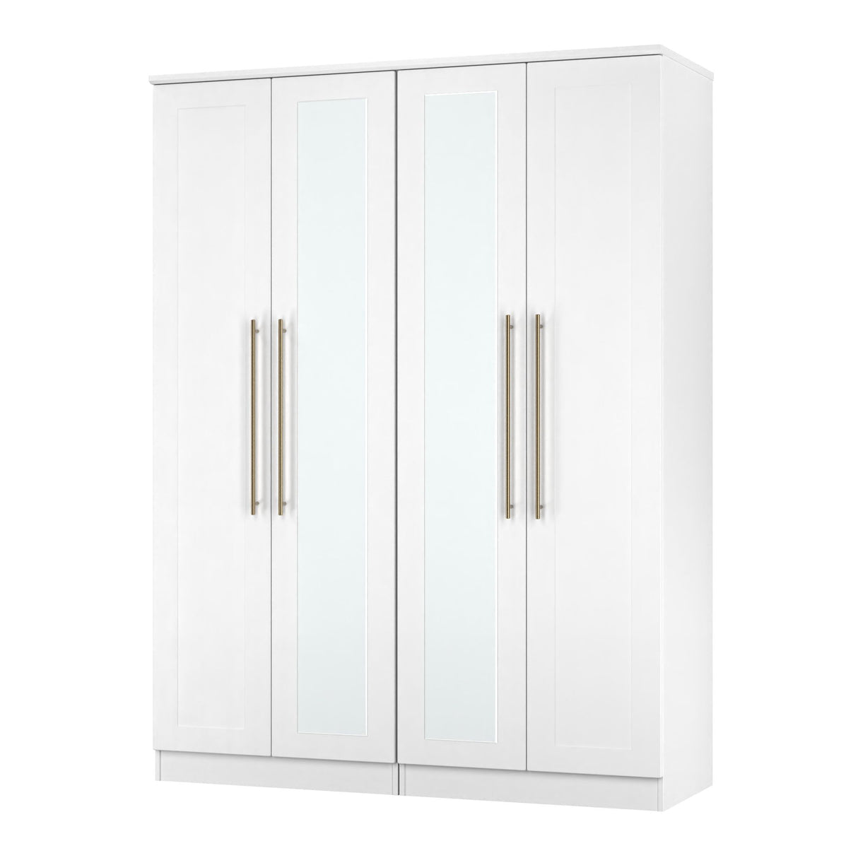 Haworth Tall 4 Door Mirrored Wardrobe