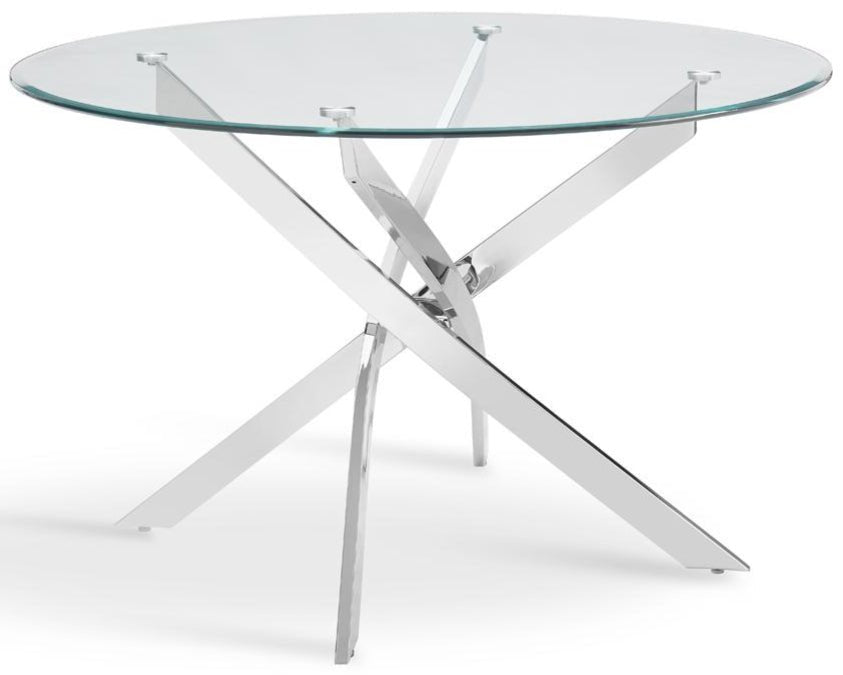 Lily 120cm Round Glass Dining Table - TGC