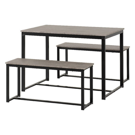 Lincoln Space Saving Dining Set with 2 Benches - Seconique