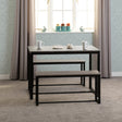 Lincoln Space Saving Dining Set with 2 Benches - Seconique