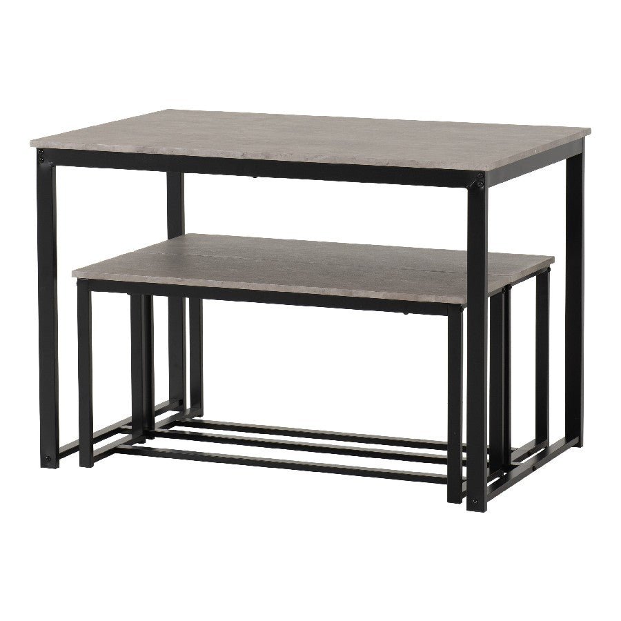 Lincoln Space Saving Dining Set with 2 Benches - Seconique