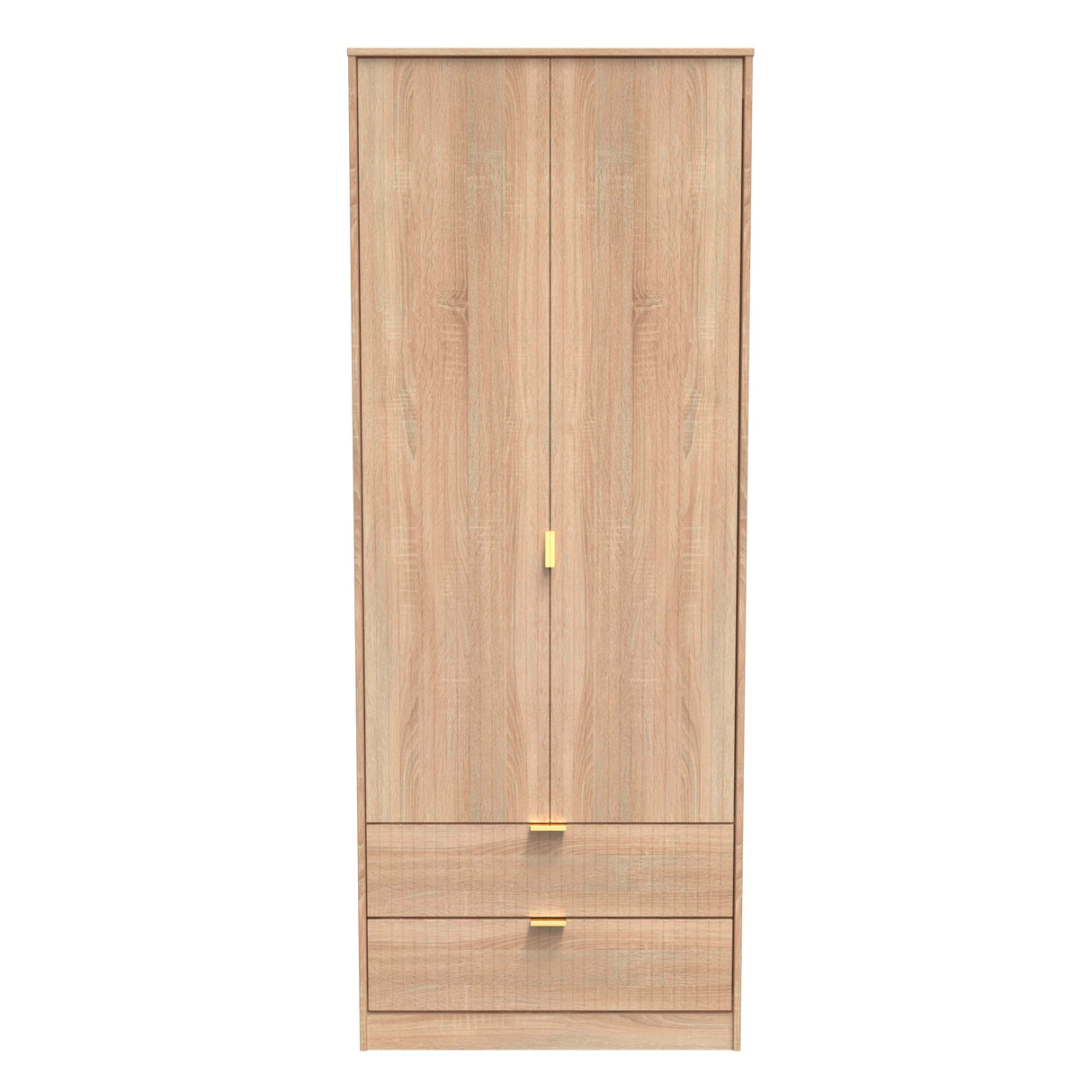 Linear 2 Door 2 Drawer Wardrobe - Welcome Furniture