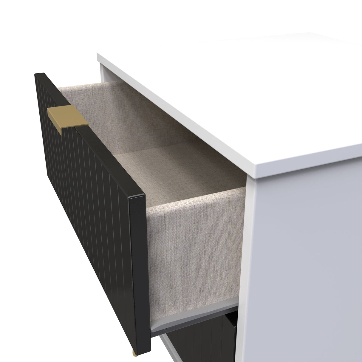 Linear 2 Drawer Bedside Cabinet with Hairpin Legs - Welcome Furniture