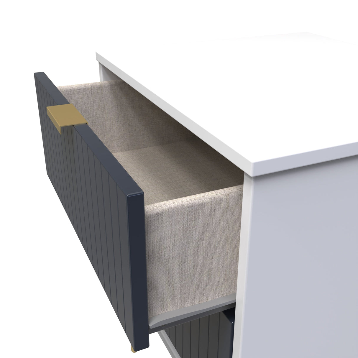 Linear 2 Drawer Bedside Cabinet with Hairpin Legs - Welcome Furniture