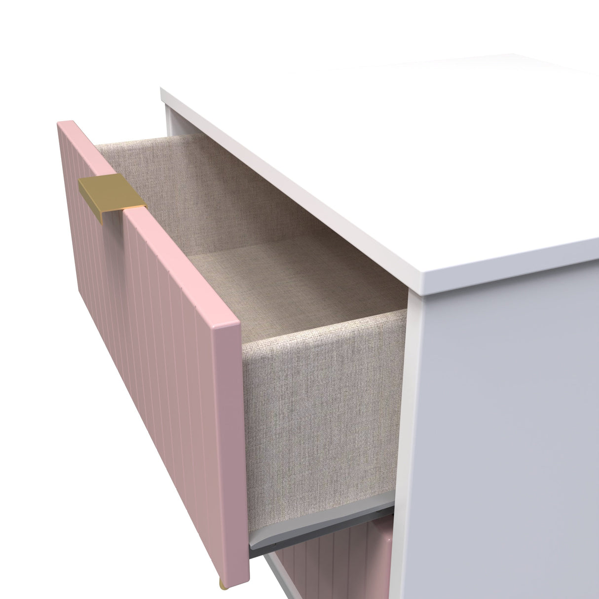 Linear 2 Drawer Bedside Cabinet with Hairpin Legs - Welcome Furniture