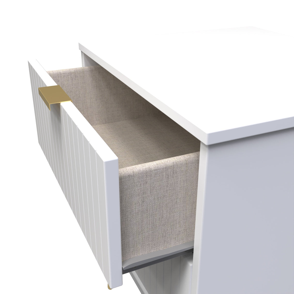 Linear 2 Drawer Bedside Cabinet with Hairpin Legs - Welcome Furniture