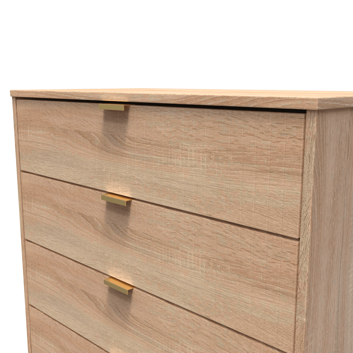 Linear 4 Drawer Chest with Gold Hairpin Legs - Welcome Furniture