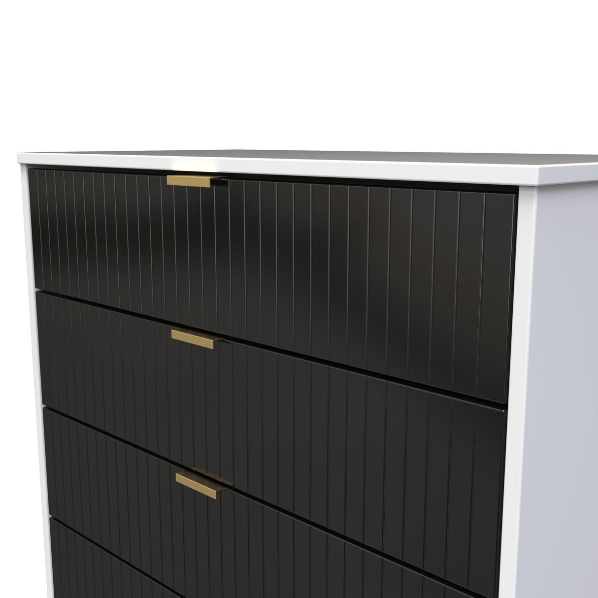 Linear 4 Drawer Chest with Gold Hairpin Legs - Welcome Furniture