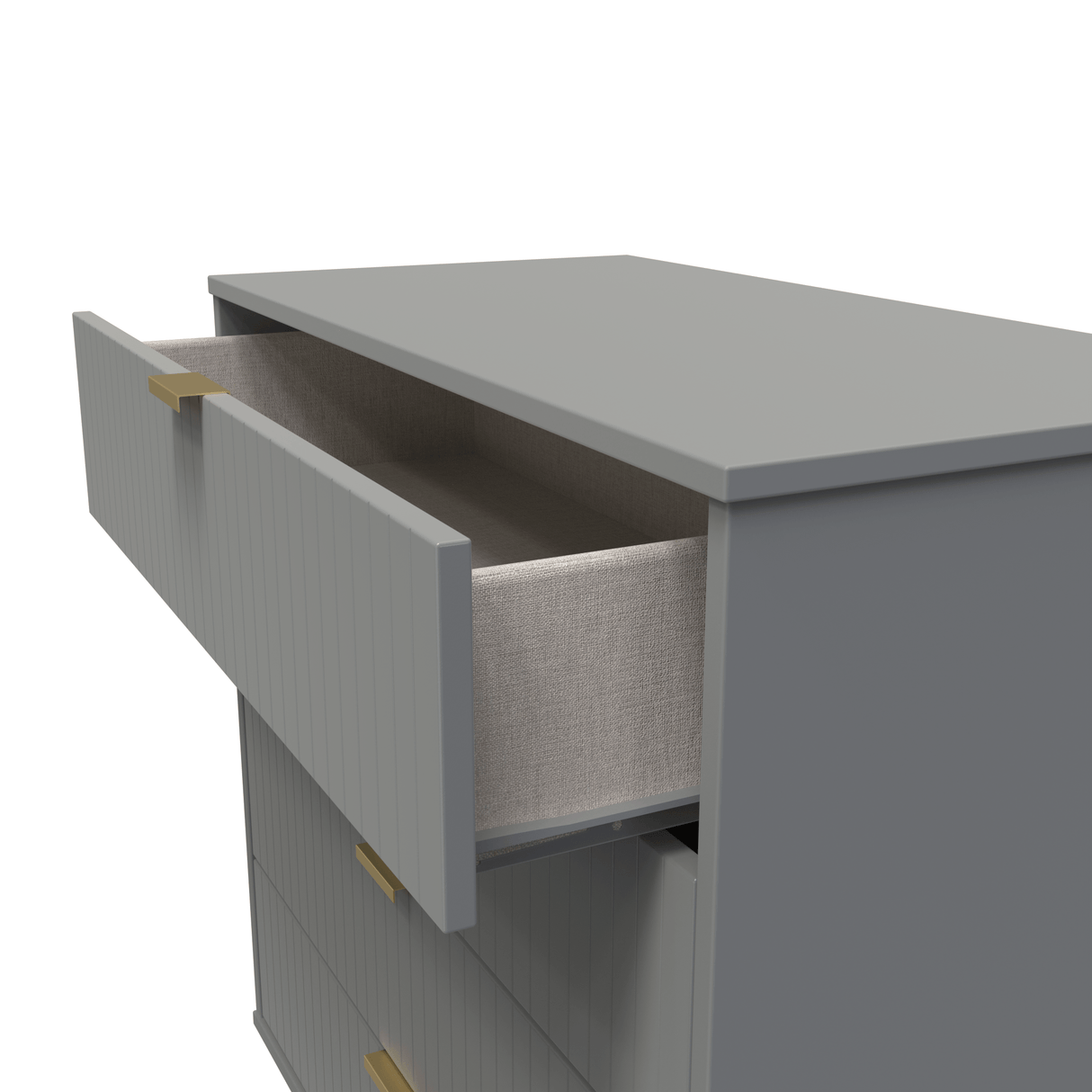 Linear 4 Drawer Chest with Gold Hairpin Legs - Welcome Furniture