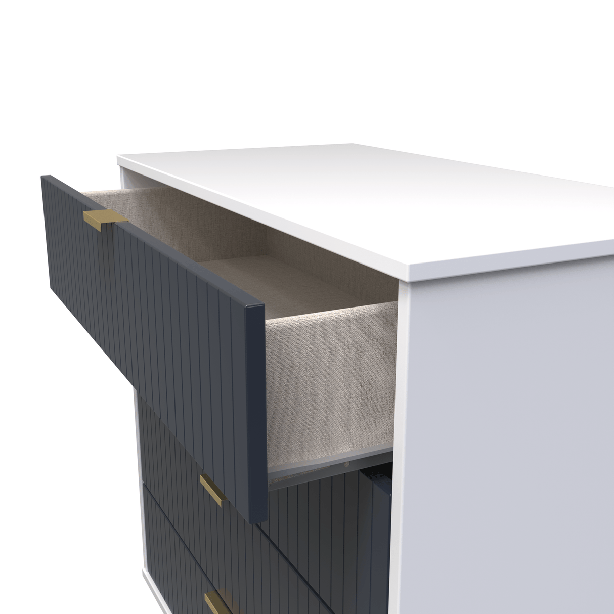 Linear 4 Drawer Chest with Gold Hairpin Legs - Welcome Furniture