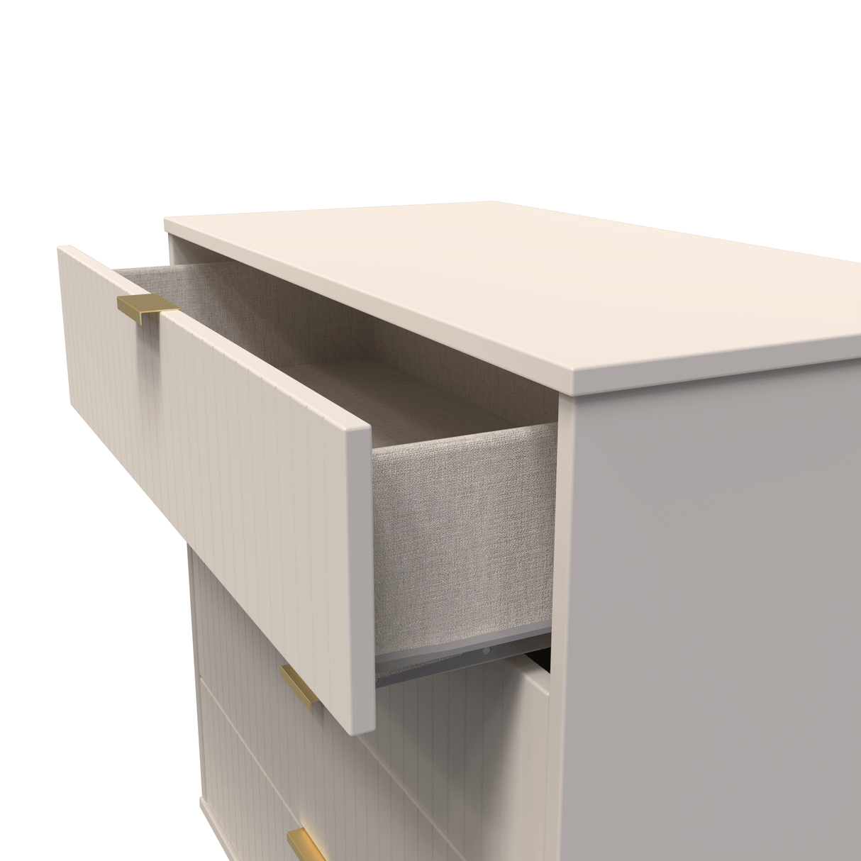 Linear 4 Drawer Chest with Gold Hairpin Legs - Welcome Furniture