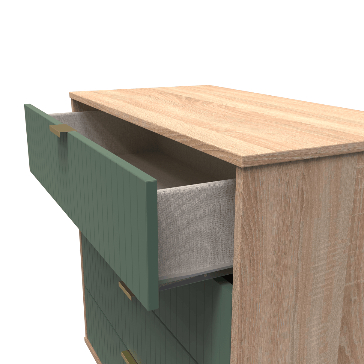 Linear 4 Drawer Chest with Gold Hairpin Legs - Welcome Furniture