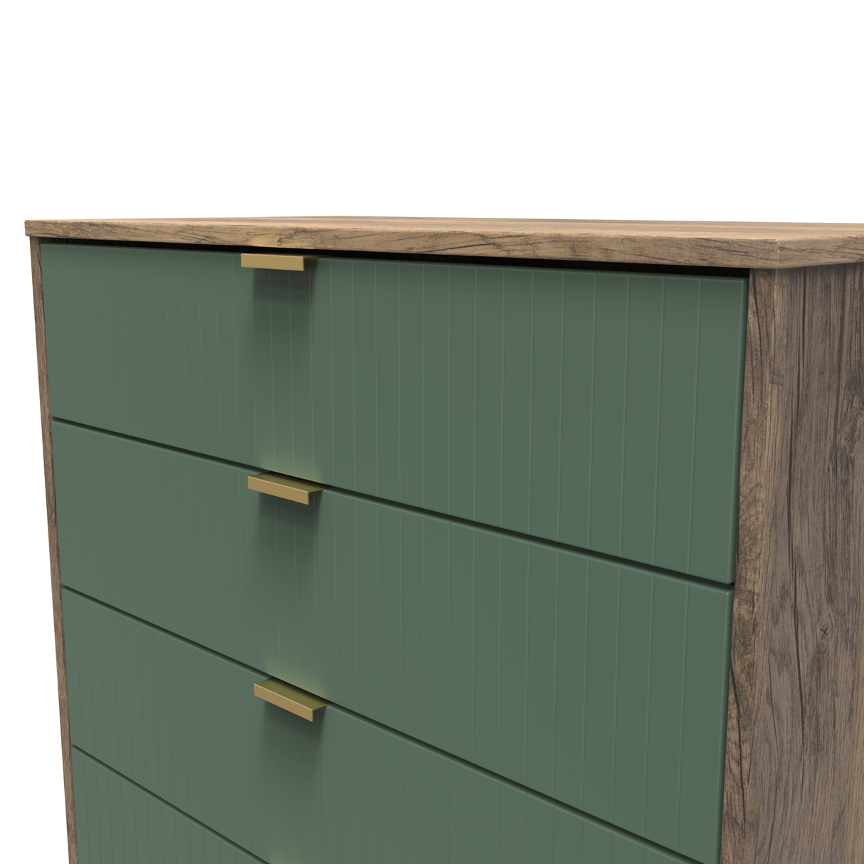 Linear 4 Drawer Chest with Gold Hairpin Legs - Welcome Furniture