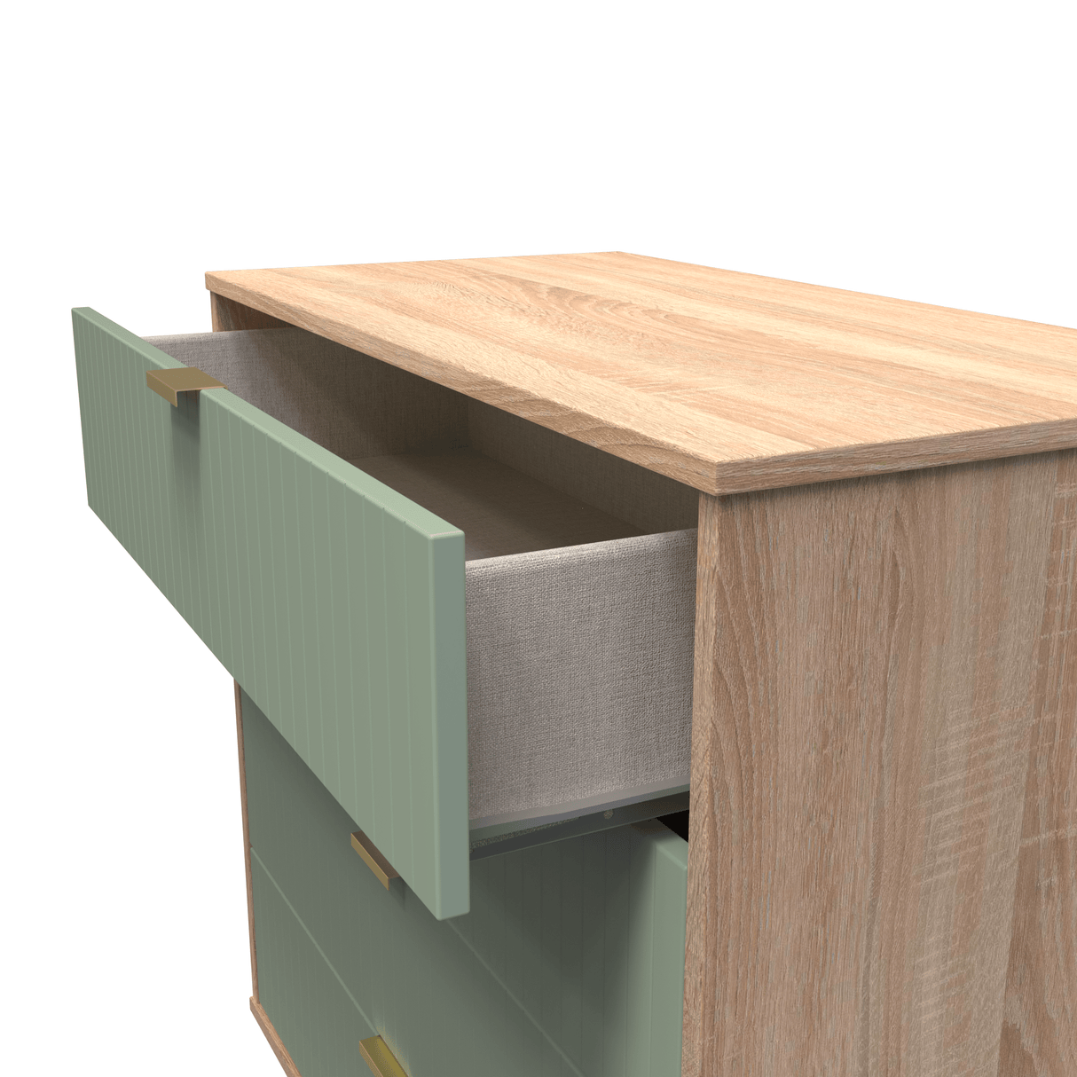 Linear 4 Drawer Chest with Gold Hairpin Legs - Welcome Furniture