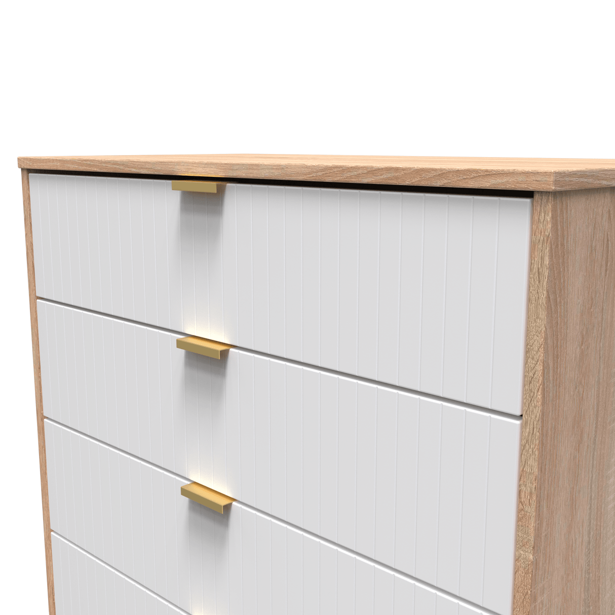 Linear 4 Drawer Chest with Gold Hairpin Legs - Welcome Furniture