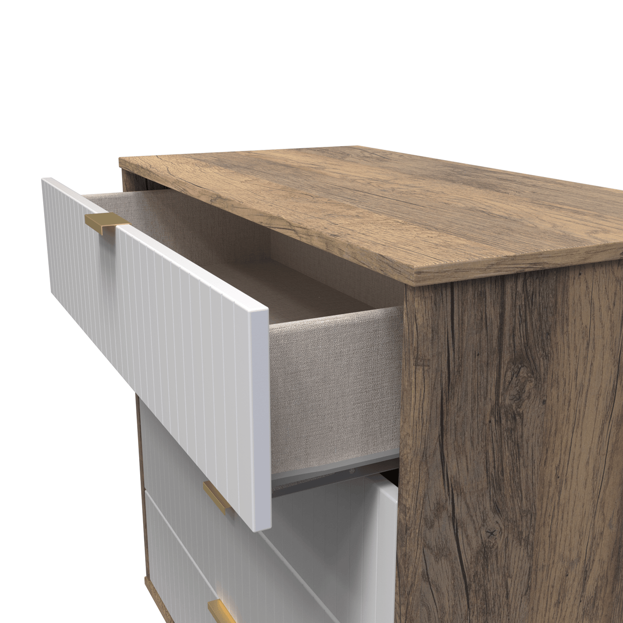 Linear 4 Drawer Chest with Gold Hairpin Legs - Welcome Furniture