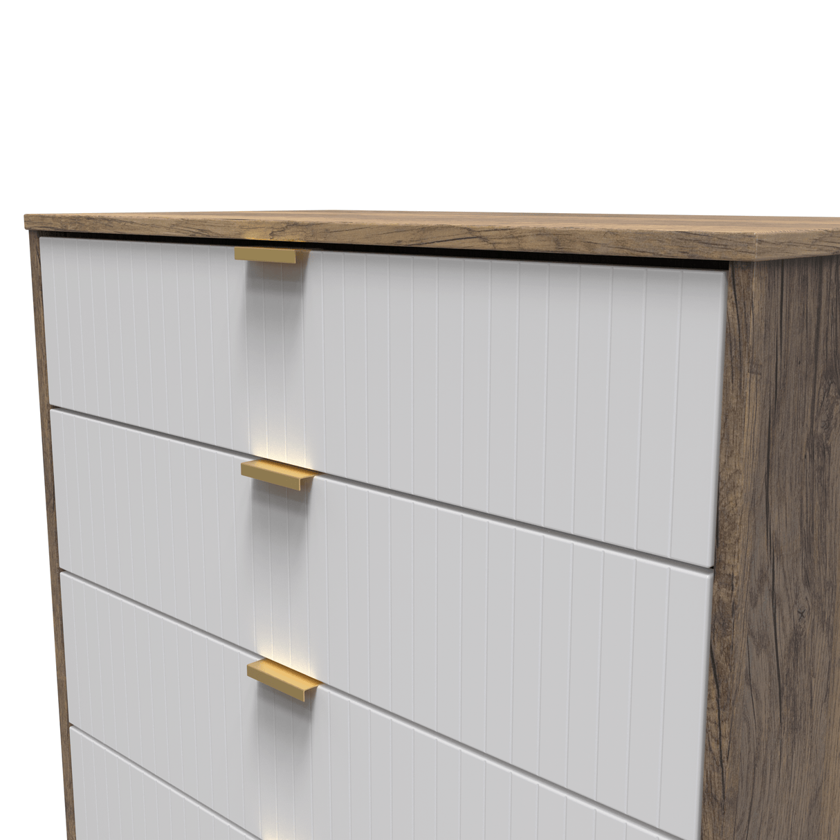 Linear 4 Drawer Chest with Gold Hairpin Legs - Welcome Furniture