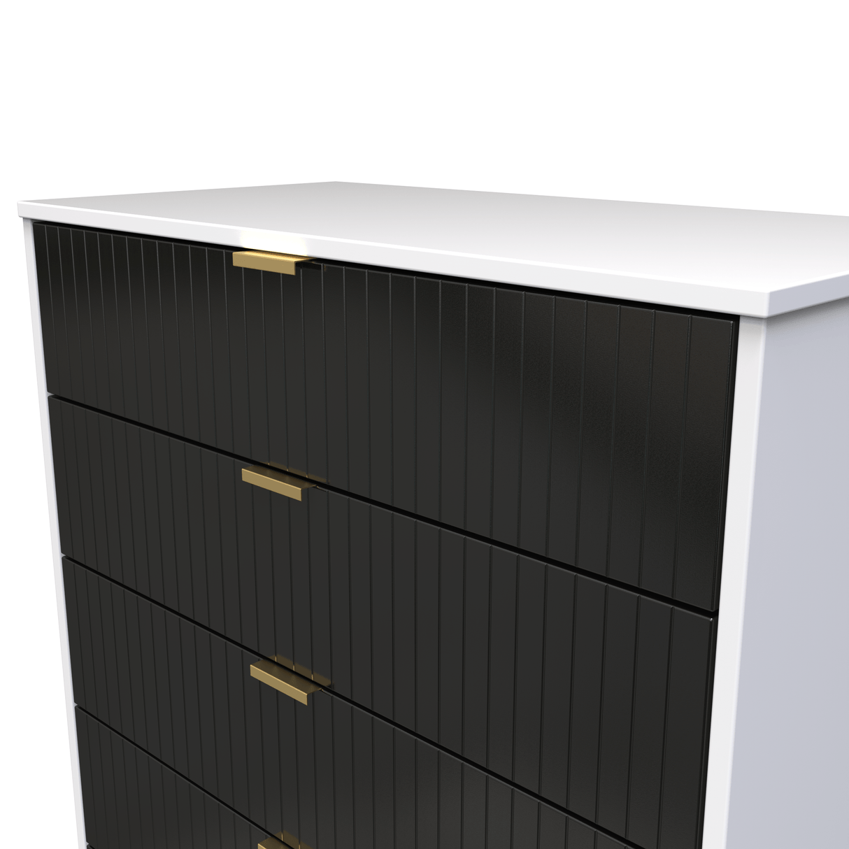 Linear 5 Drawer Chest with Gold Hairpin Legs - Welcome Furniture