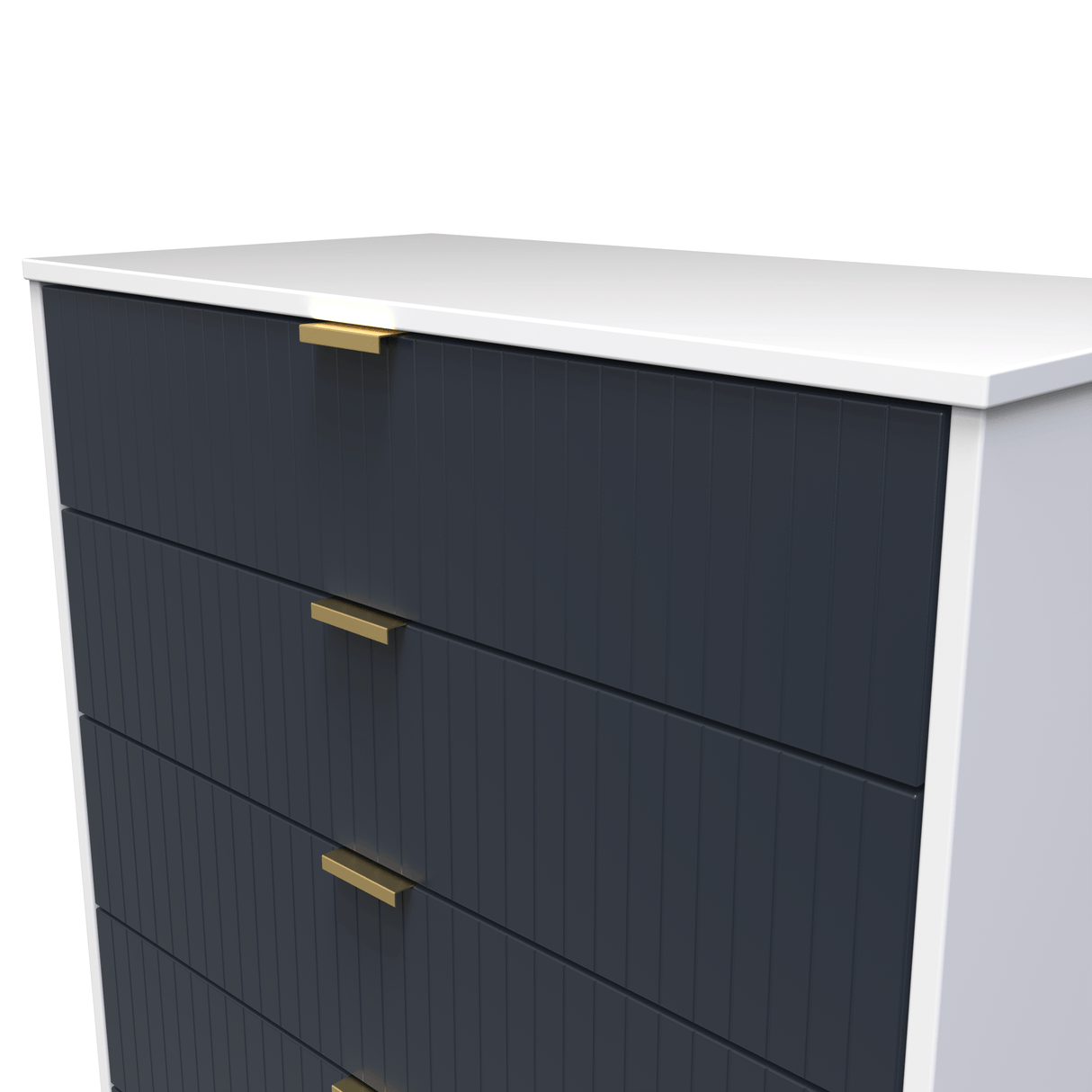 Linear 5 Drawer Chest with Gold Hairpin Legs - Welcome Furniture