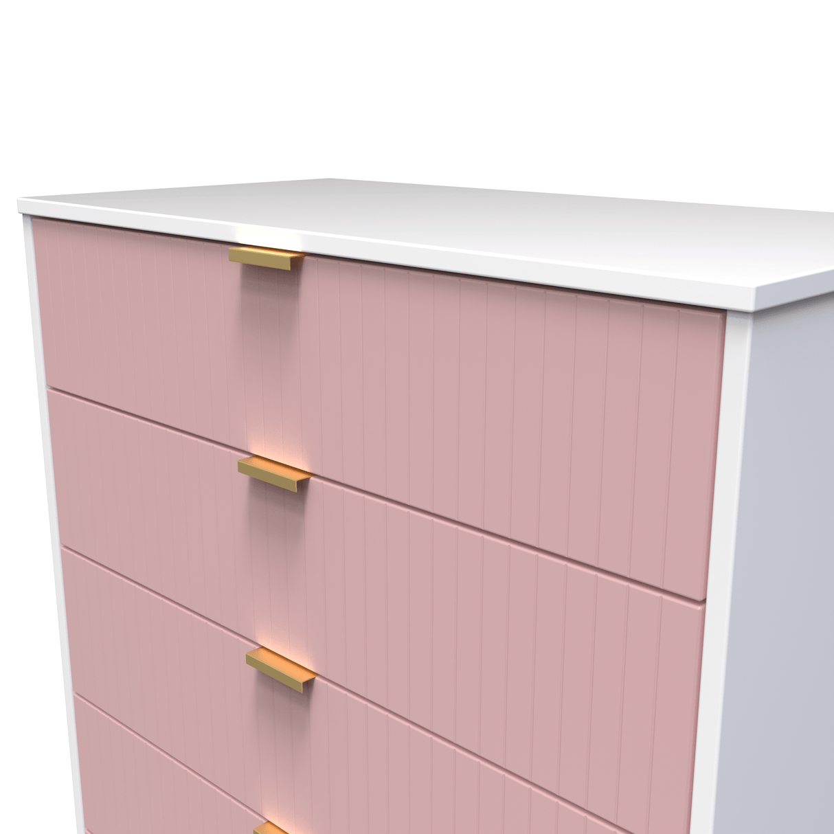 Linear 5 Drawer Chest with Gold Hairpin Legs - Welcome Furniture