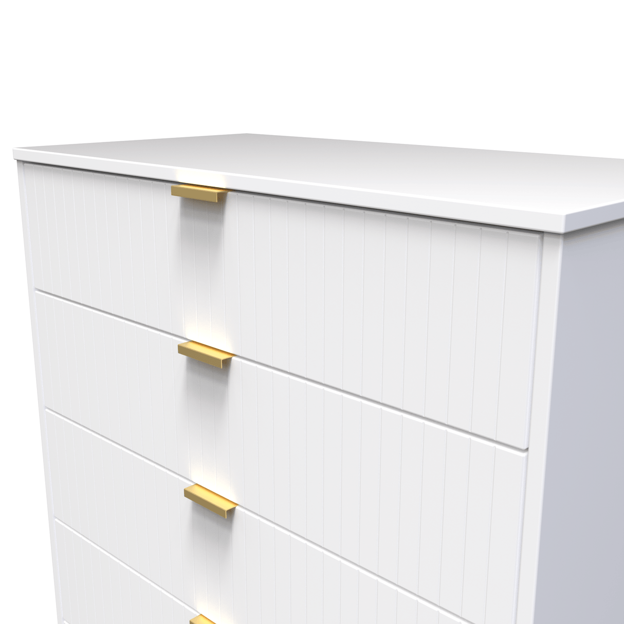 Linear 5 Drawer Chest with Gold Hairpin Legs - Welcome Furniture