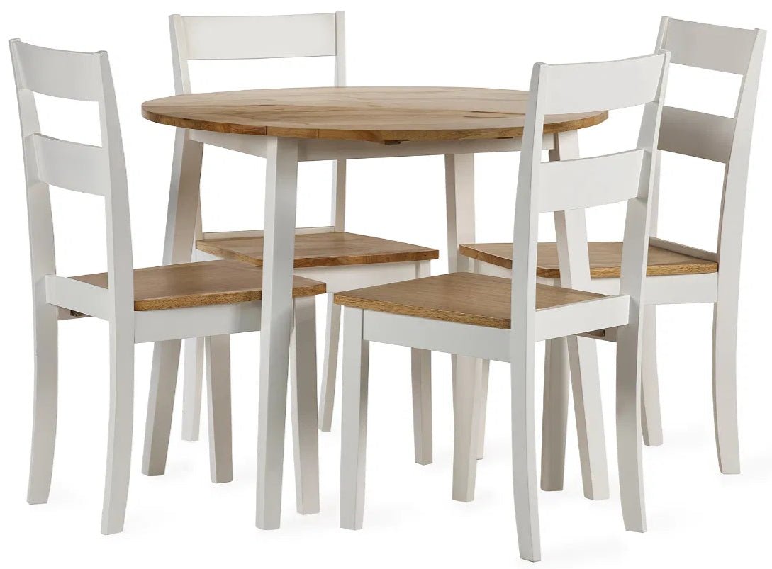 Linwood Round Dropleaf Extendable Dining Table - Julian Bowen