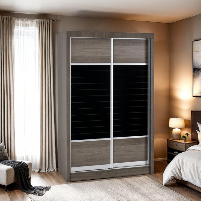 Lisbon 2 Door Sliding Double Wardrobe - Seconique