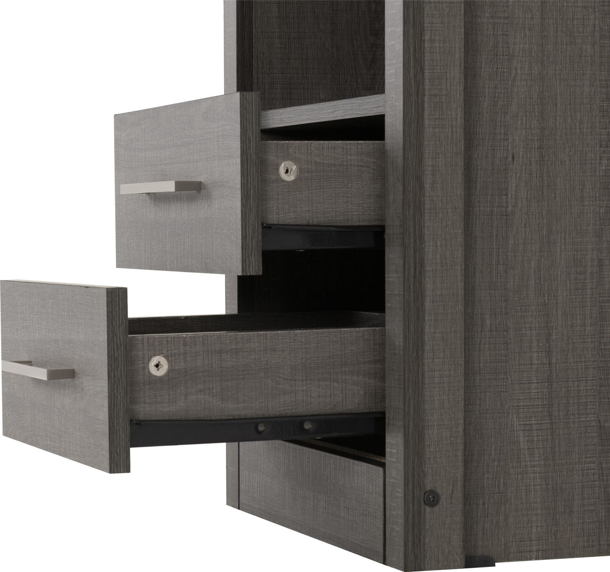 Lisbon 2 Drawer 1 Shelf Bedside Table - Seconique