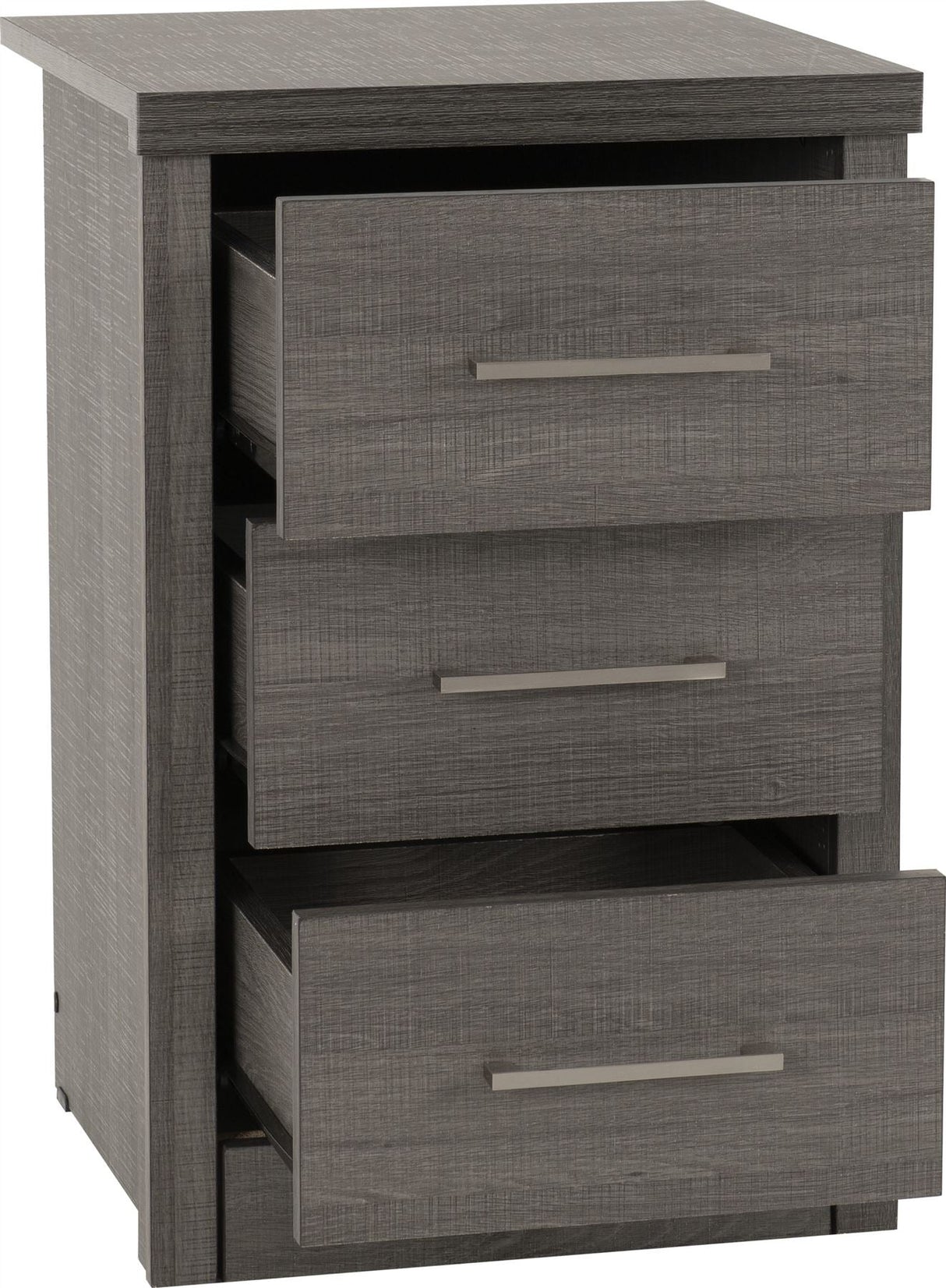 Lisbon 3 Drawer Bedside Table - Seconique