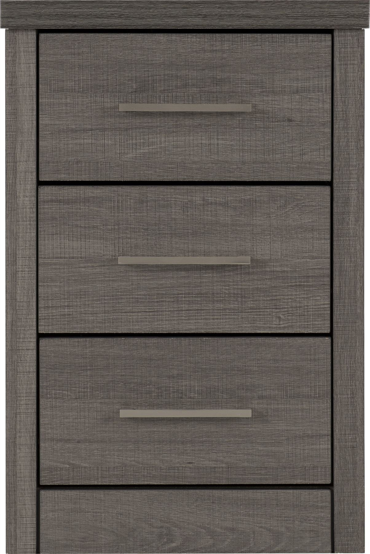 Lisbon 3 Drawer Bedside Table - Seconique