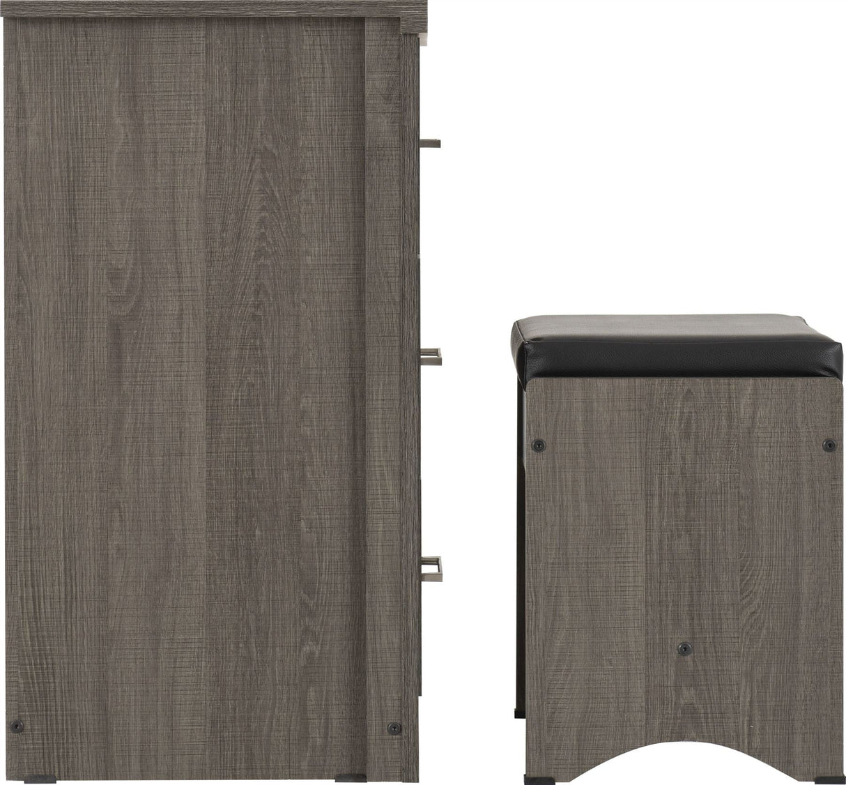 Lisbon 3 Drawer Dressing Table and Stool - Seconique