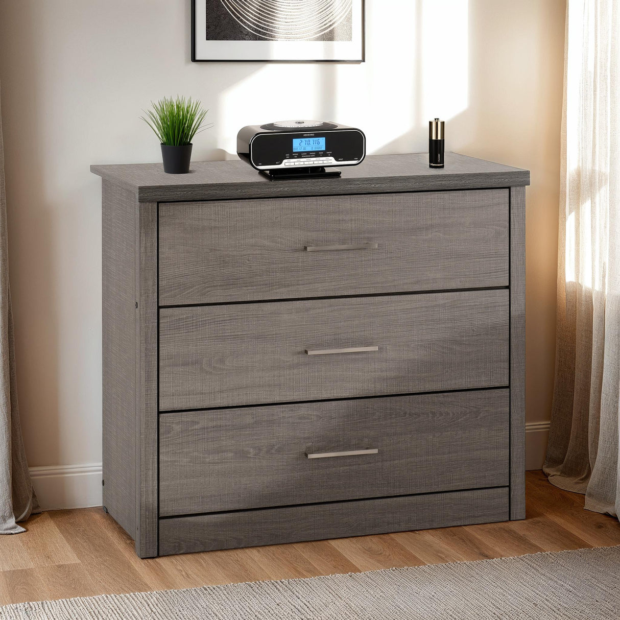 Lisbon 3 Drawer Wide Chest - Seconique