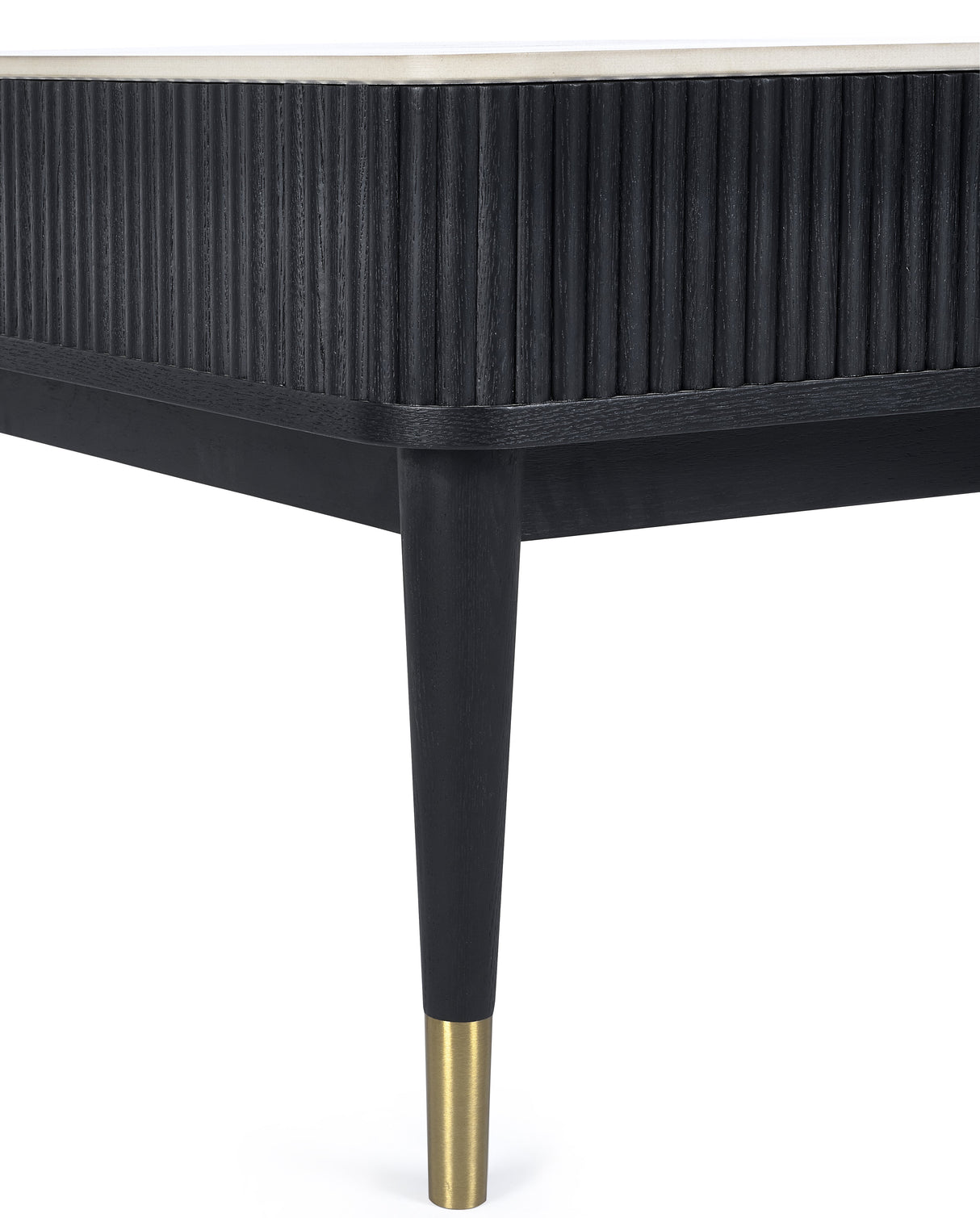 Louis 2 Drawer Fluted Stone Top Coffee Table - Julian Bowen