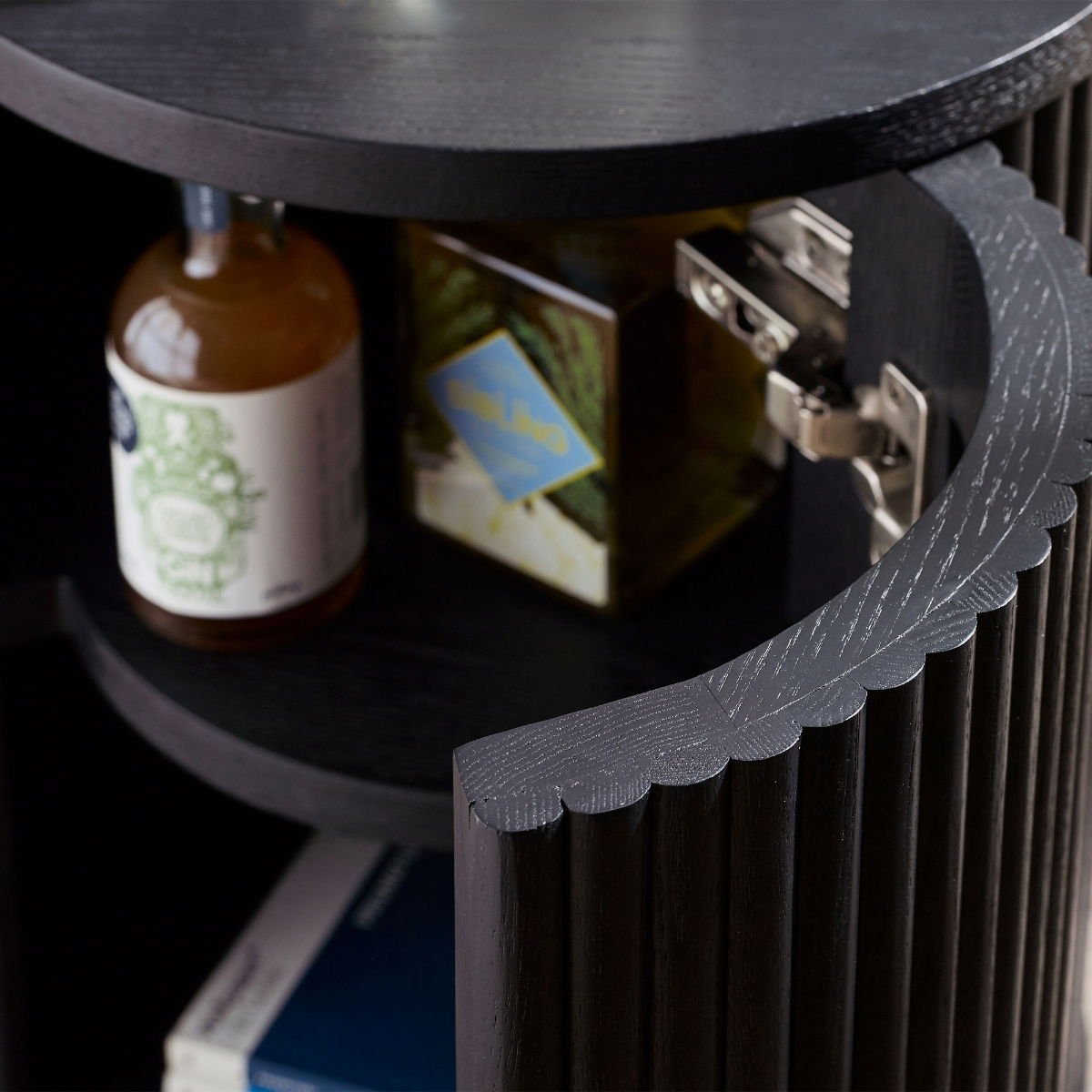 Louis Fluted Side Table With Door - Julian Bowen
