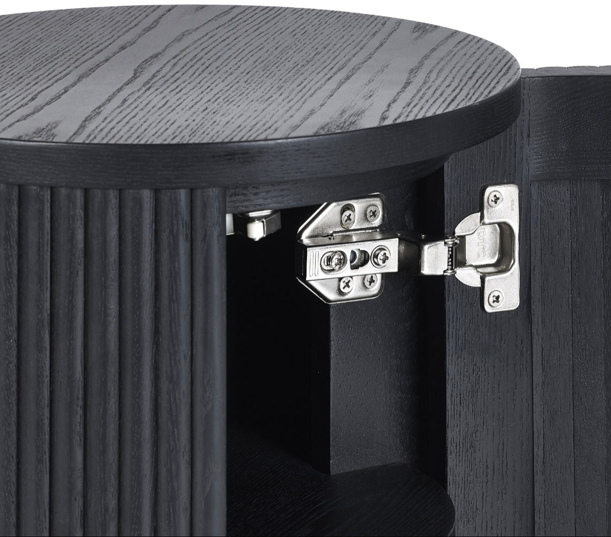 Louis Fluted Side Table With Door - Julian Bowen