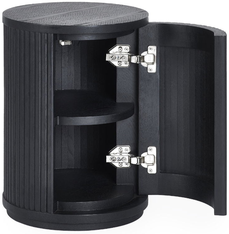 Louis Fluted Side Table With Door - Julian Bowen