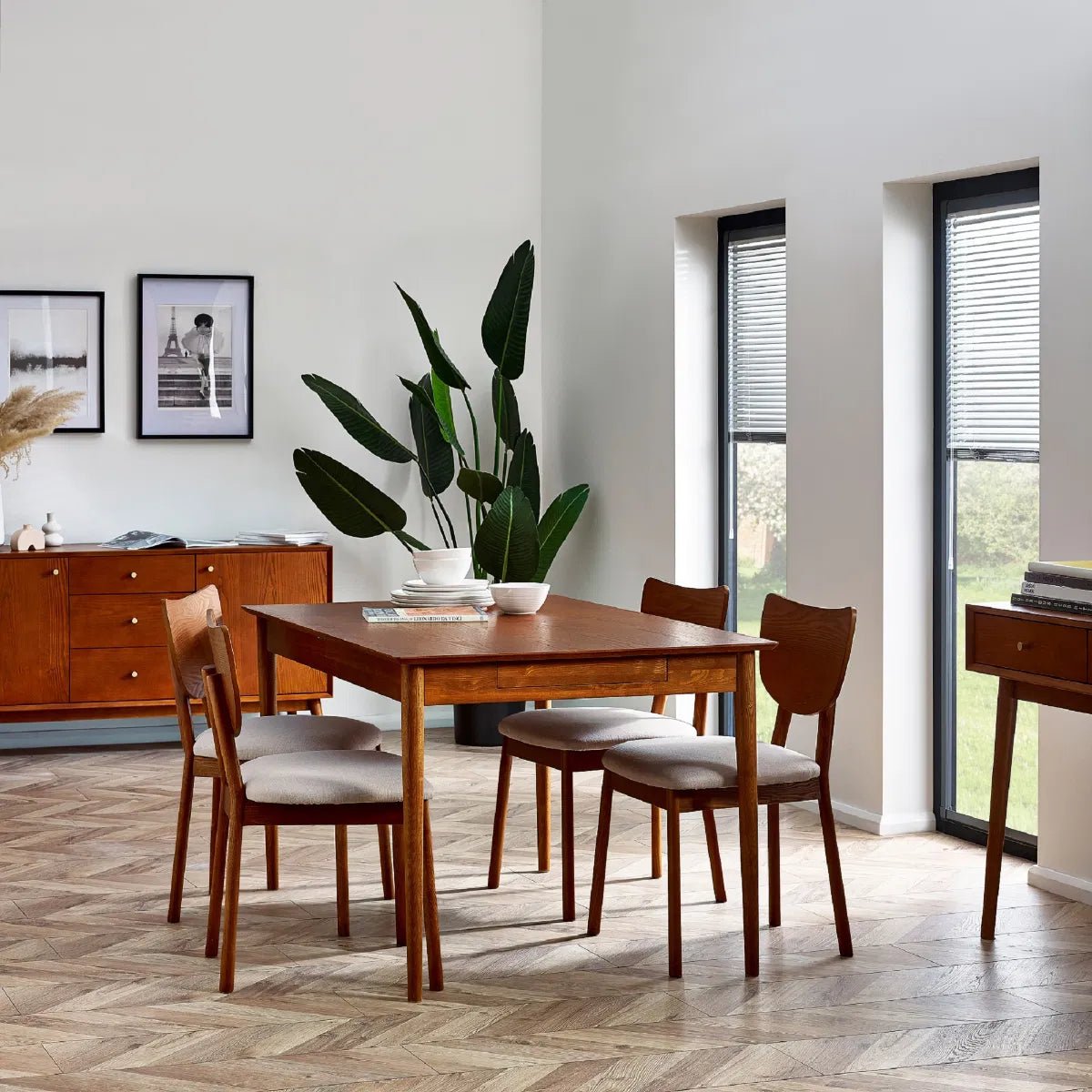 Lowry 2 Drawer Butterfly Extending Dining Table - Julian Bowen