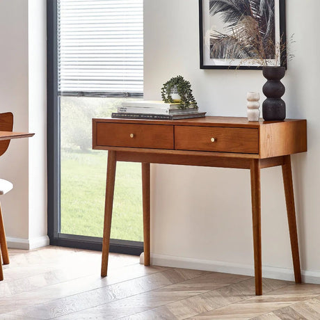 Lowry 2 Drawer Writing Desk - Julian Bowen