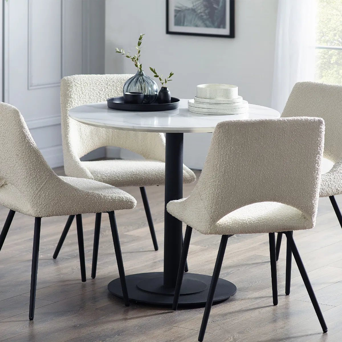 Luca Round Dining Table - Julian Bowen