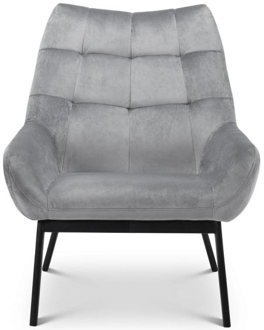 Lucerne Velvet Accent Chair - Julian Bowen